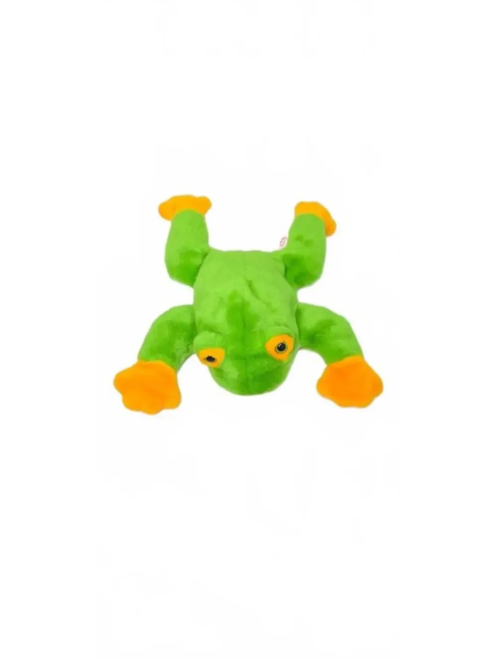 Ty Inc. 1998 Green and Orange Frog Plush Stuffed Animal